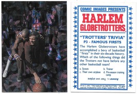 Harlem Globetrotters Trivia Trading Card P3 Famous Firsts 1992 Comic Images NM - £2.74 GBP