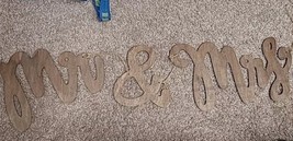 Mr &amp; Mrs Wedding Wooden Sign Wood Letter Hanging Rustic Party - $8.50