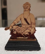 Sikh Baba Deep Singh Shaheed Ji Wood Carved Photo Portrait Sikh Desktop ... - £16.20 GBP