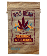 ASS KICKIN WEED BURLAP BAG western donkey pot leaf wall hanging #22 cowboy - $21.86 CAD