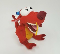 8&quot; Disney Mulan Mushu Red Dragon Stuffed Animal Plush Toy B EAN Bag No Sound - £15.18 GBP