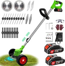 Electric Weed Wacker Battery Powered, 3-In-1 Lightweight Brush, 26 Pcs B... - £58.07 GBP