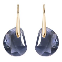 SHLUOYI  High quality SWA light black crystal fashion jewelry with pierced earri - £23.33 GBP