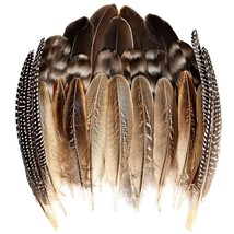 24Pcs 4Style Natural Spotted Feathers Guinea Fowl Wing Feathers 6-8 Inch... - £14.07 GBP