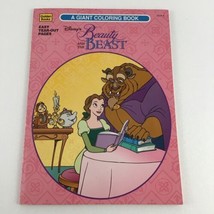 Disney Beauty And The Beast Coloring Book Tear Share Pages Vintage 1995 - $19.75