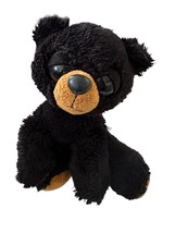 Aurora Dreamy Eyes Barnam Lovable Sleepy Bear Black Animal Plush Stuffed Toy - £9.48 GBP