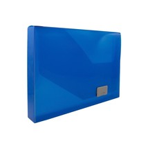 Plastic Box Portfolio W/Side Buckle 9 3/4 X 13 1/2 X 1 1/2 Dark Blue - $28.55