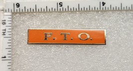 Fire Department Field Training Officer  F.T.O. Orange Citation Bar - clu... - $224.81 MXN