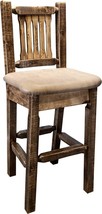 Montana Woodworks Homestead Collection Counter Height Barstool with Buck... - £490.49 GBP