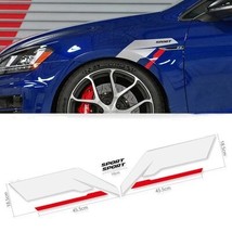 1Pair  Racing Side  Decals Car Decoration Reflective Stickers Universal Automobi - £75.26 GBP
