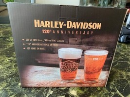 Harley-Davidson® 120TH ANNIVERSARY PINT GLASS SET - £39.52 GBP