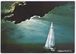 Canada Postcard Sailboat Under Stormy Skies - £2.28 GBP