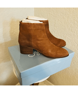 SEYCHELLES Floodplain Block Heel Suede Bootie, Brown/Cognac, Size 9 NWT - $89.00
