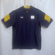 Under Armour Notre Dame 1/4 Zip Pullover Shirt Men&#39;s Small S Short Sleeve Blue - £16.06 GBP