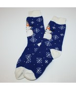 Unbranded Unisex Boy&#39;s or Girl&#39;s Blue Snowflakes &amp; Snowman Socks size 7-... - $1.99