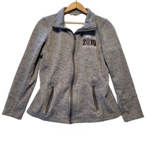 2019 Spartan Trifecta Tribe Jacket Womens Size M Gray Stripe Full Zip Fl... - $29.65