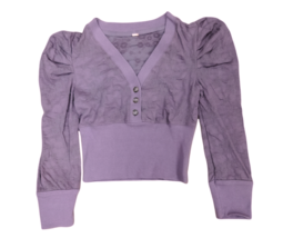 FREE PEOPLE Womens Blouse Gemma Lavender Brulee Purple Size XS OB872326 - £39.25 GBP