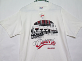 NWT Vintage NOS T Shirt Cheers Boston 90s Single Stitch White Men&#39;s SZ L USA - £26.35 GBP