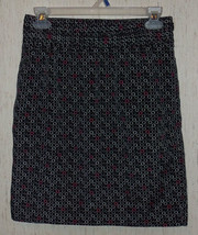 Nwot Womens Merona Lined Black W/ Circles Print Skirt Size 2 - £20.14 GBP