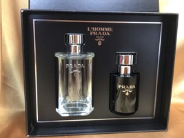 Prada L'Homme Cologne 3.4 Oz Eau De Toilette Spray 2 Pcs Gift Set  - £157.24 GBP