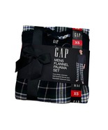 Gap Mens Size X-S Flannel Pajama Set Blue Crewneck Shirt Drawstring Plai... - $29.78 CAD