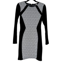 H &amp; M Divided Women Size 8 Black Grey Geometric Print Sheath Mini Dress Color Bl - £21.93 GBP