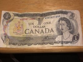 1973 Bank of Canada $1 One Dollar Note Ottawa Vintage Rare Currency Queen - $13.30