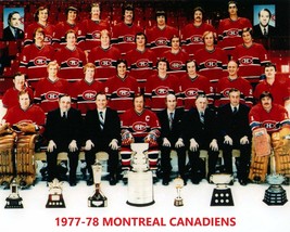 MONTREAL CANADIENS 1977-78 8X10 TEAM PHOTO HOCKEY NHL PICTURE STANLEY CU... - $4.94