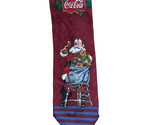 CocaCola Men&#39;s Necktie Neck Tie Holiday Santa Bag New with Tags  56 inch - £7.55 GBP