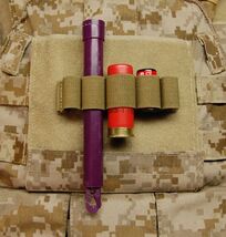 Chemlight Shotgun Shell CR123 Battery Holder Cyalume Tan Multicam Hook - $13.95