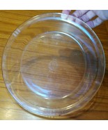 Vintage Old Pyrex Pie Plate Dollar Stamp Early 1900&#39;s Etched Glass Rim D... - £21.32 GBP