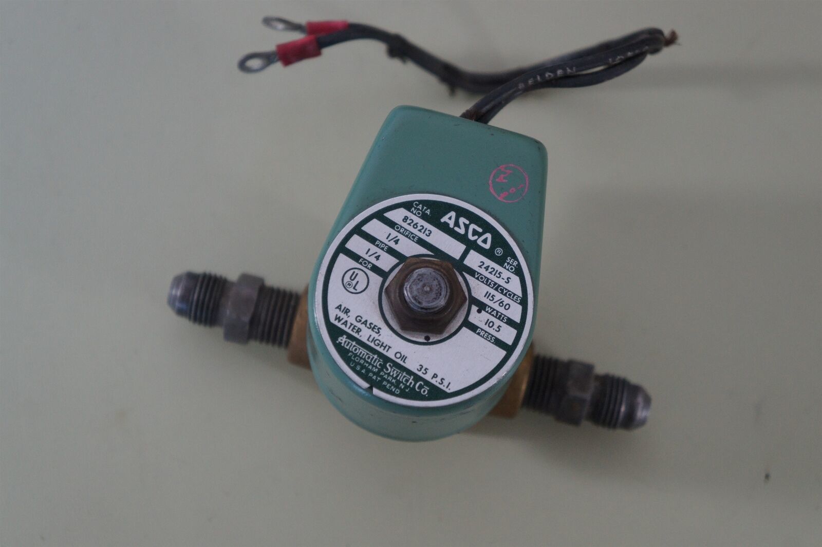 ASCO 826213 Solenoid Valve , 115 V, 10.5 W, 35 PSI, 1/4&quot;NPT - $19.57