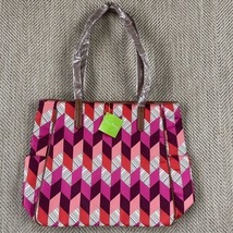 Vera Bradley Bohemian Chevron Preppy Poly Zip Top Tote New With Tags - $27.69