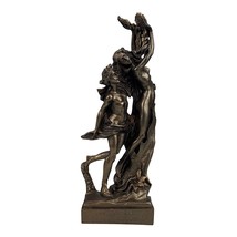 Apollo &amp; Daphne Bernini Greek Roman Nude God Cast Alabaster Statue Bronze Effect - $48.48