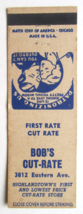 Bob&#39;s Cut-Rate Store  Highlandtown Baltimore, Maryland 20 Strike Matchbook Cover - £1.57 GBP