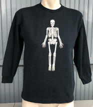 Kids GAP Halloween Classics Black Skeleton L/S T-Shirt 19&quot; Chest Large - £9.28 GBP