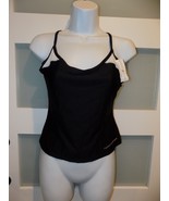 Tommy Hilfiger Black Tank W/Built in Shelf Bra Size L Women&#39;s NEW - $335.44 MXN