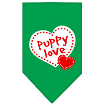 Puppy Love Screen Print Bandana Emerald Green Size Large - £9.11 GBP