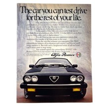 Alfa Romeo GT V-6 Vintage 1983 Print Ad Automotive Sports Car Racing Retro Italy - £9.38 GBP