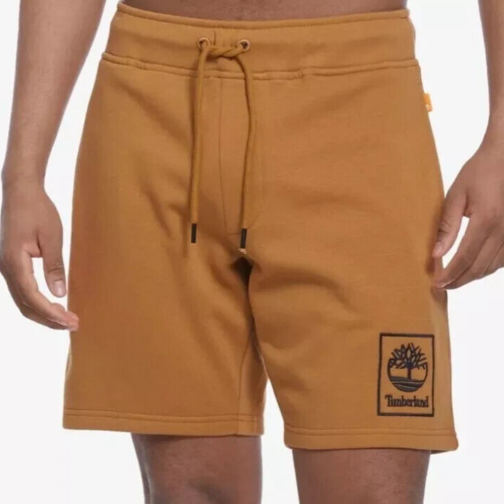 Primary image for Size XXL 2XL 8" TIMBERLAND Wheat w/ Black TREE LOGO Athletic Casual Shorts 40"