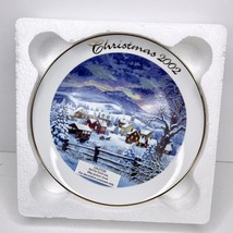 Home for the HOLIDAYS  2002 Christmas Plate Avon Tom Newsom 22k Gold Tri... - £7.91 GBP