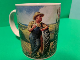 Nwt - Gibson John Deere Moline, Ill. Retro Farm Scene Image Ceramic Coffee Mug - £9.57 GBP