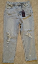 No Boundaries 90&#39;s Jeans Juniors Super High Rise Light Wash Blue Size 9 - £14.85 GBP