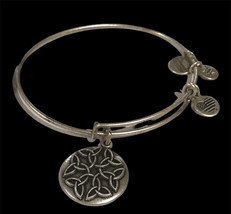 Alex and Ani Gold Endless Knot Charm expandable bangle Bracelet - £11.97 GBP