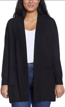 Gloria Vanderbilt Women&#39;s Size Large Black Open Front Cardigan Sweater NWT - $13.49