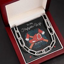 Firefighter Wife Necklace Gift Birthday Anniversary Present Forever Linked Neckl - £159.20 GBP