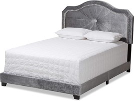 (Box Spring Required) Baxton Studio Beds, Full, Gray. - £196.81 GBP