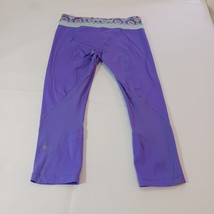 Lululemon Women's Purple Back Zippered Pocket Leggings Measured Size (30×23) image 12