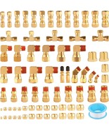 74Pcs Dot Air Brake Line Fittings,Brass Compression Air Nylon Tubing Fit... - $138.36 CAD
