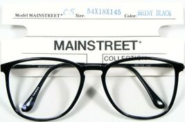 NEW MAINSTREET C5 SHINY BLACK EYEGLASSES GLASSES PLASTIC FRAME 54-18-145mm - $16.75 CAD